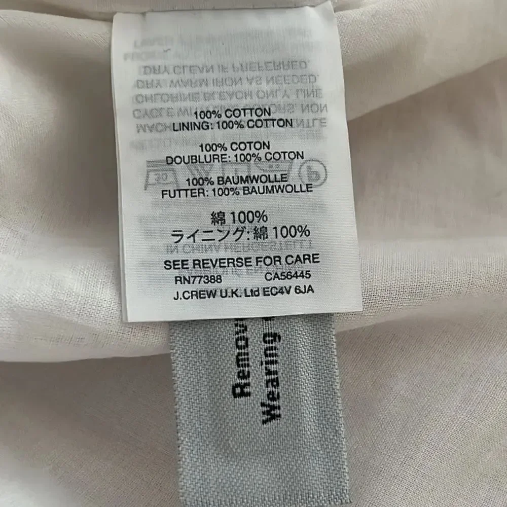 J.CREW OFF-THE-SHOULDER DRESS IN COTTON POPLIN NWT 2